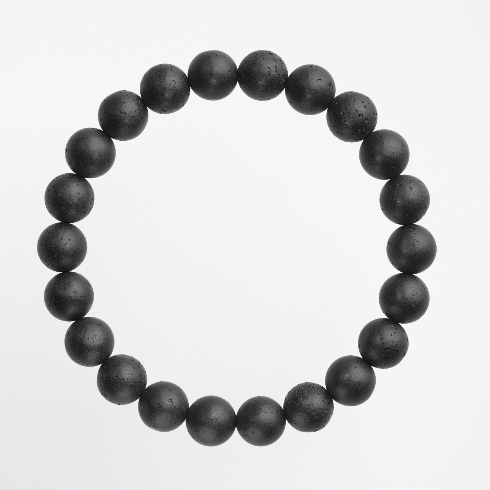 Black Natural Volcanic Stone Bracelet – Yoga Edition