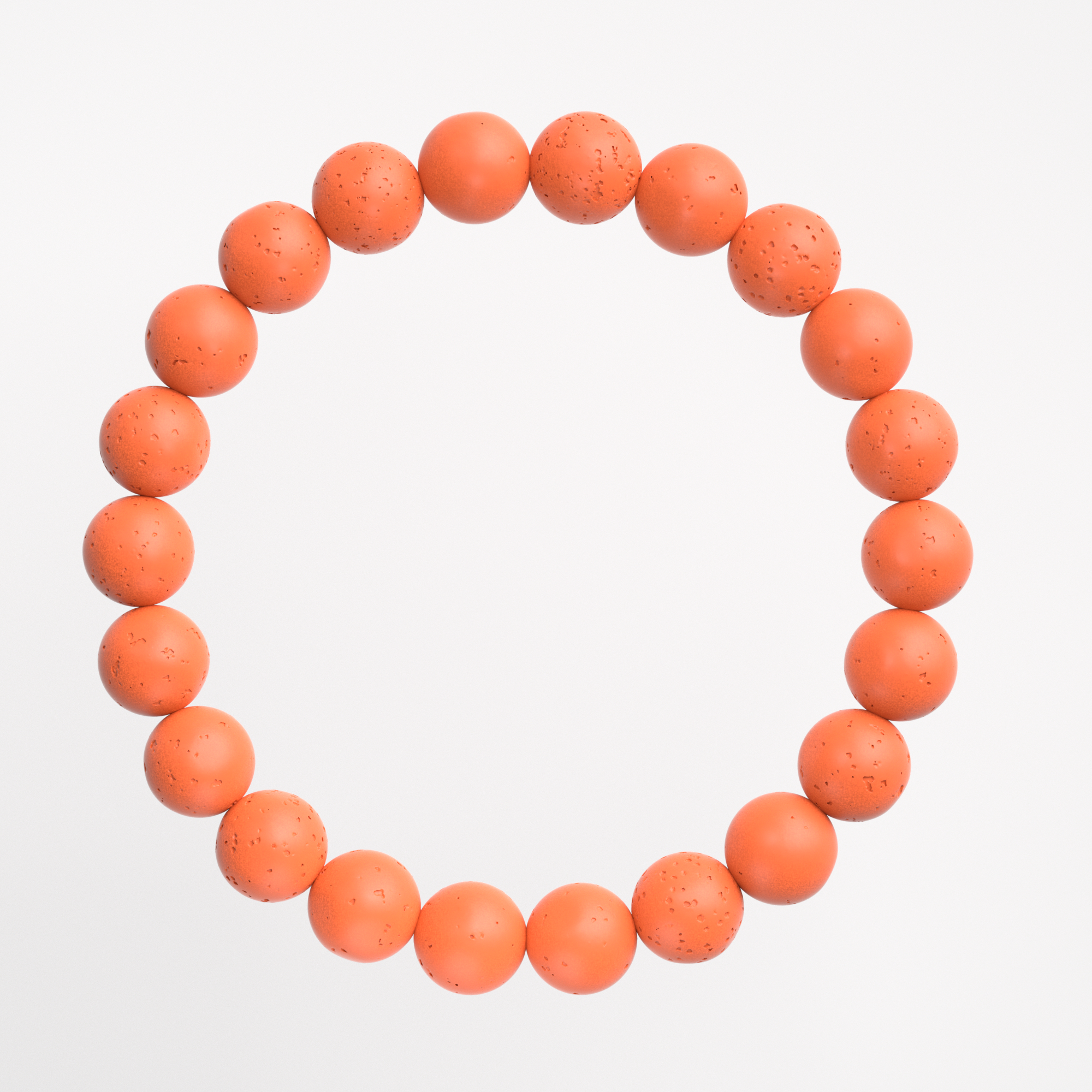 Orange Natural Volcanic Stone Bracelet – Yoga Edition