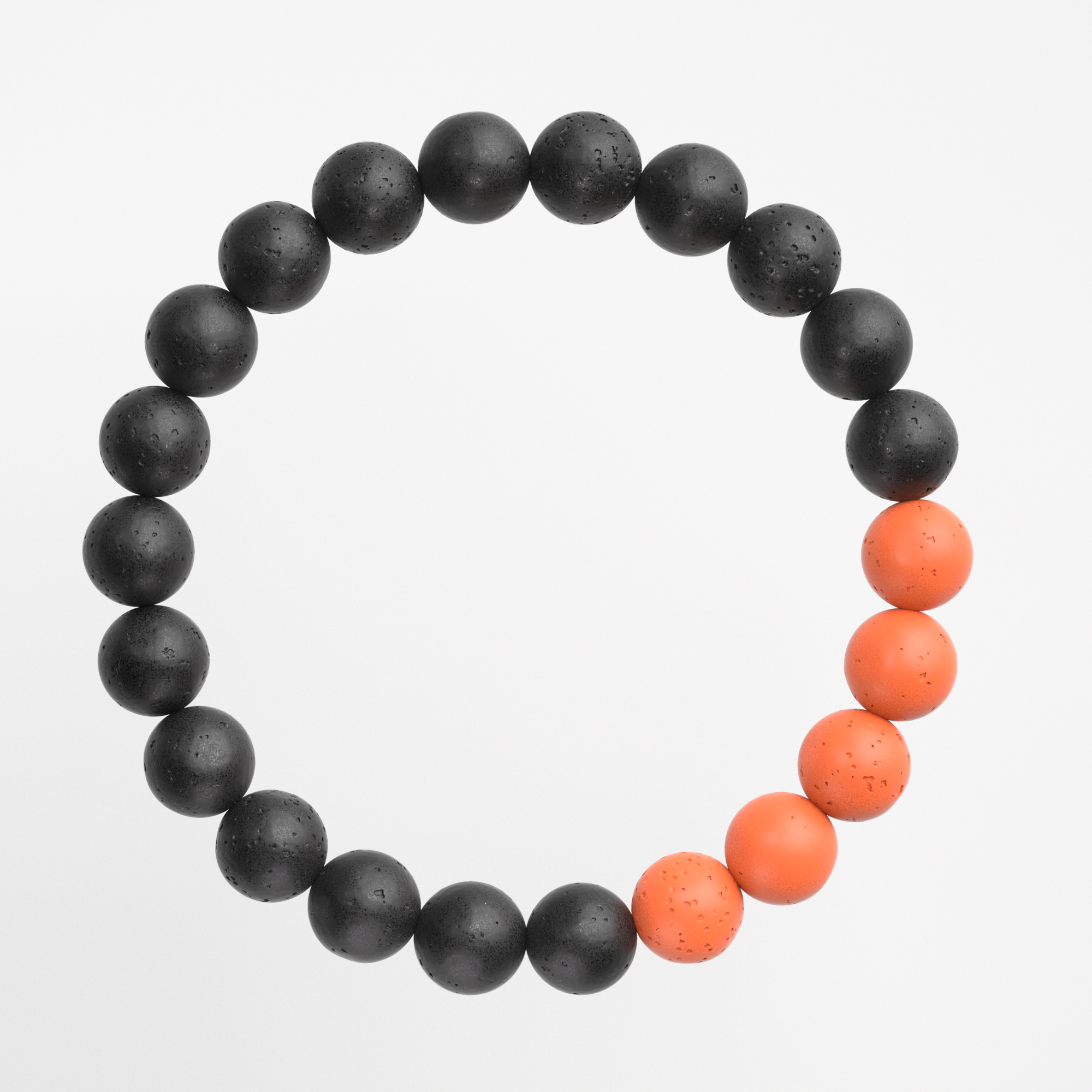 Orange Natural Volcanic Stone Bracelet – Yoga Edition