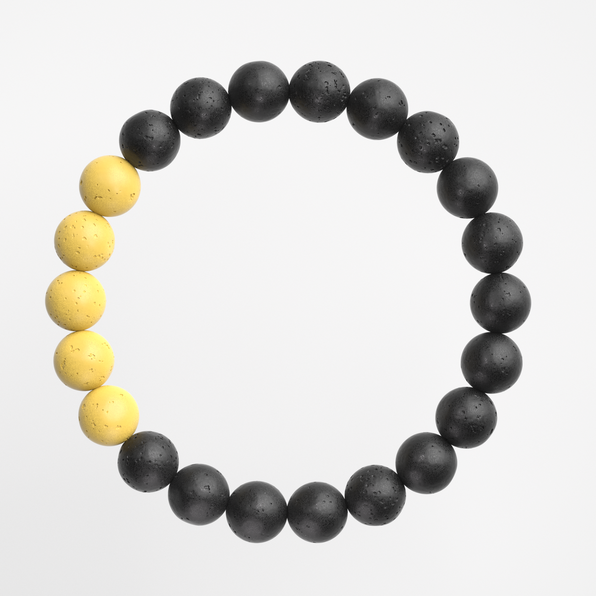 Yellow Natural Volcanic Stone Bracelet – Yoga Edition