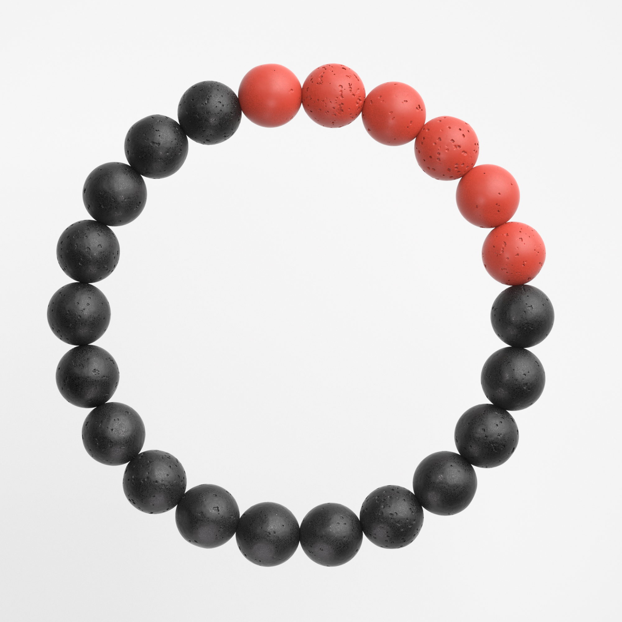Red Natural Volcanic Stone Bracelet – Yoga Edition